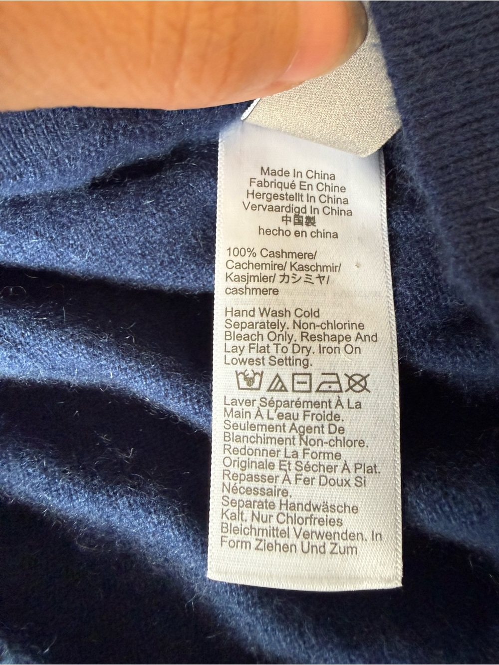 J. Crew 100% Cashmere Navy Relaxed V-Neck Sweater Small - Picture 5 of 5